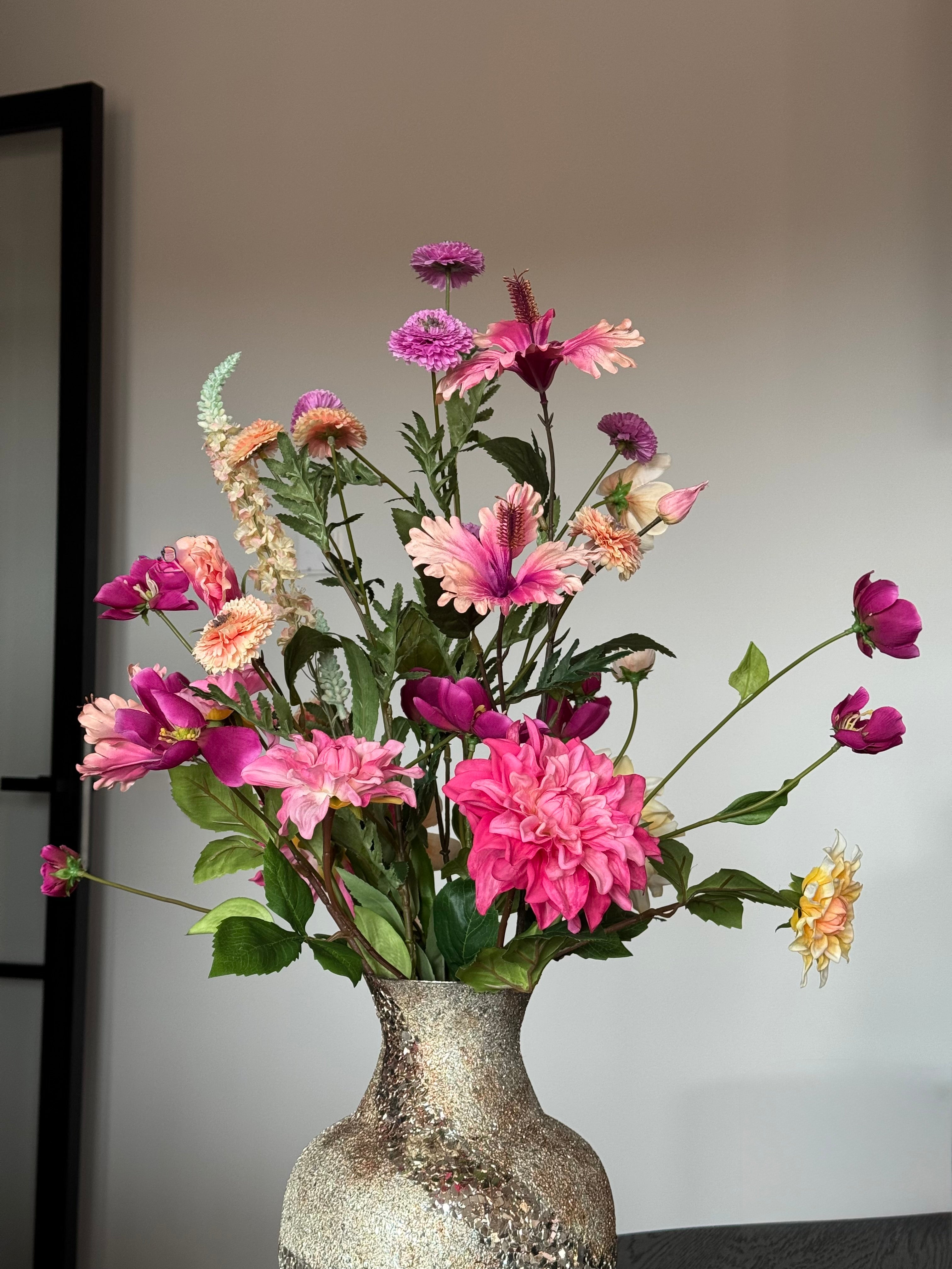 Zijden bloemen veldboeket
