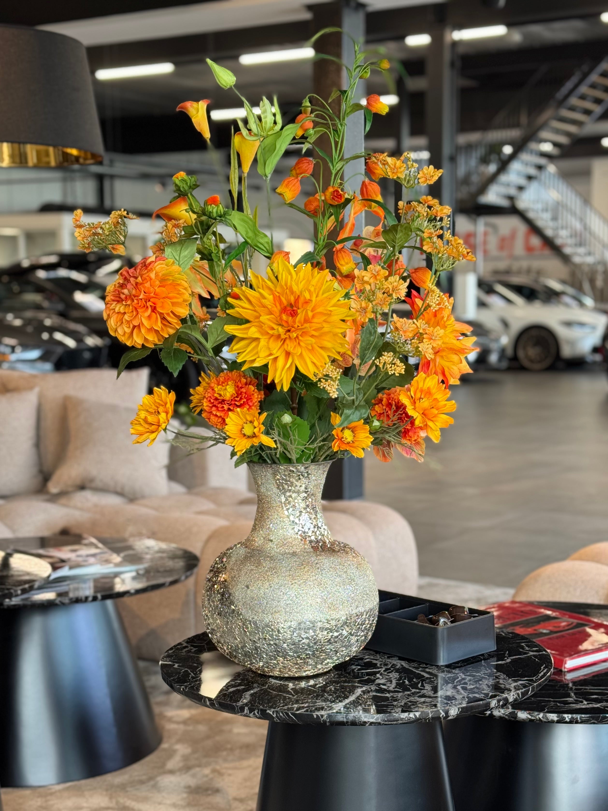 Boeket gemaakt voor house of Cars in de showroom