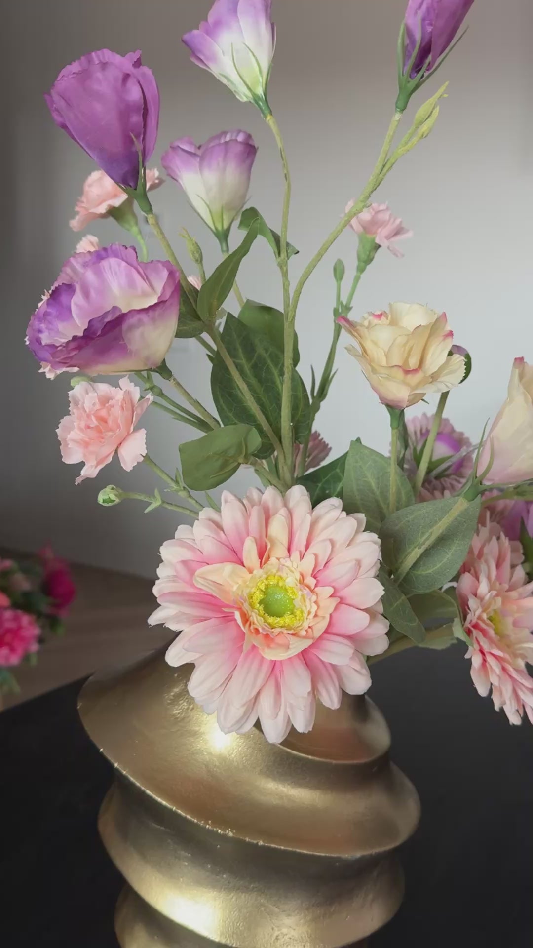 Zijden boeket wave + vaas