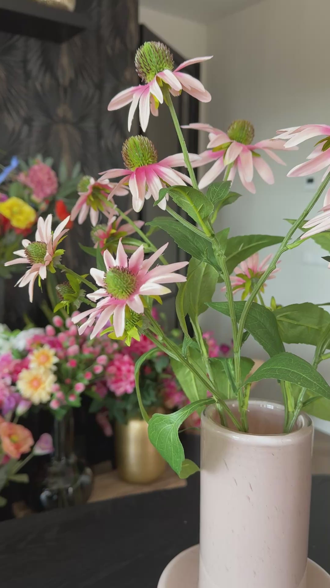 Zijden kunstboeket Nicky