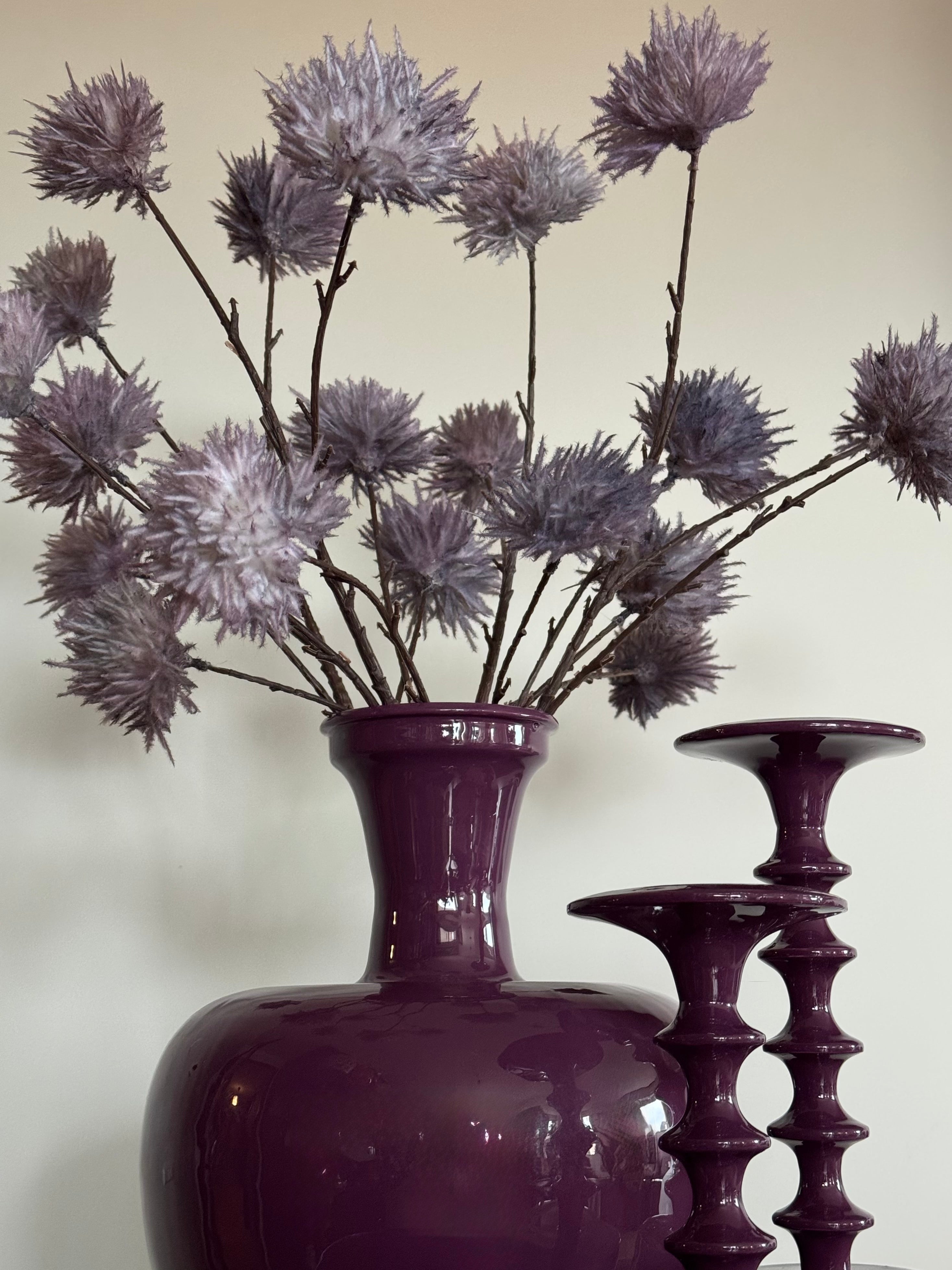 woonkamer decoratie set paars kunsttakken paars