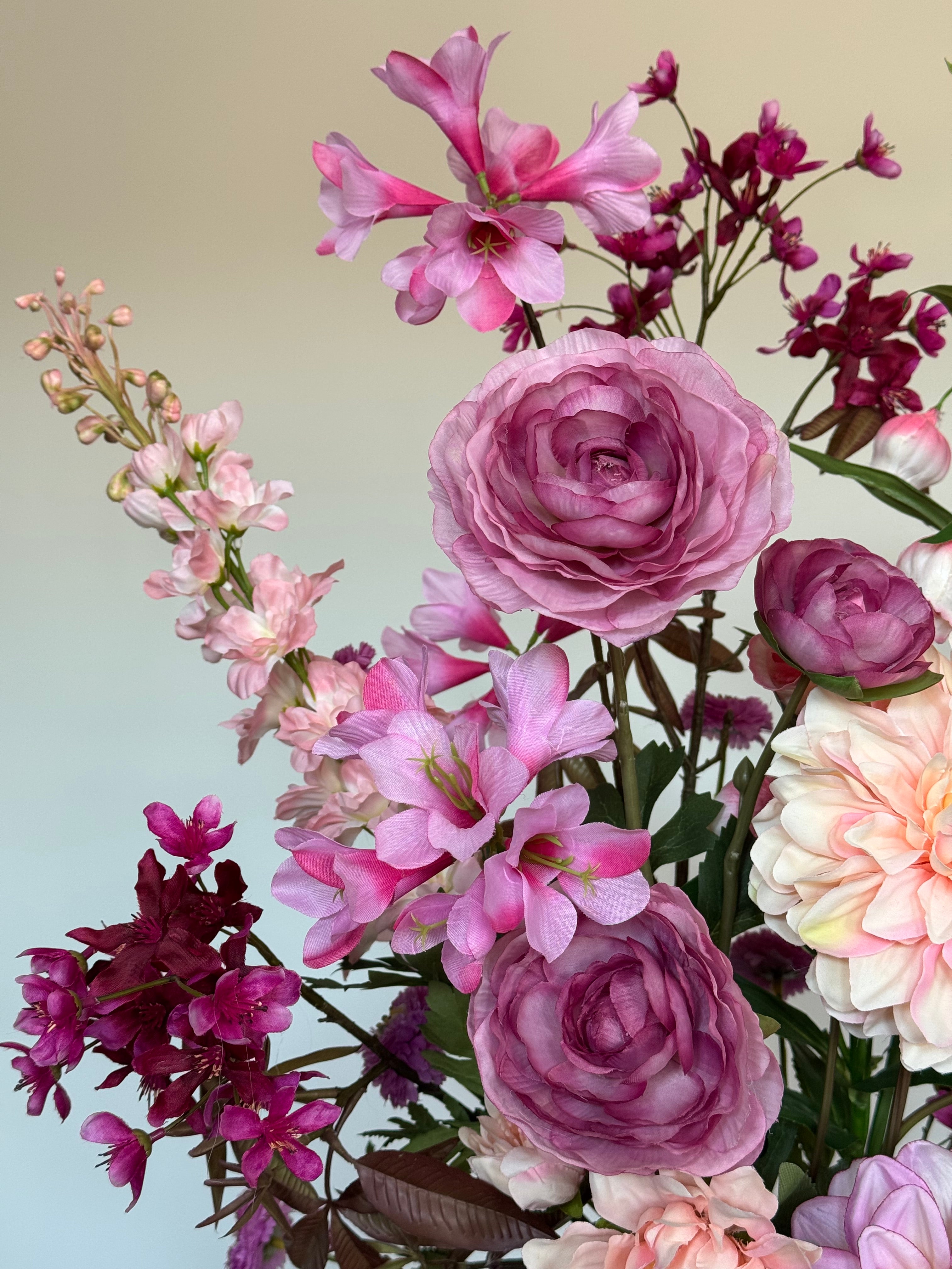 Zijden boeket Pink Passion