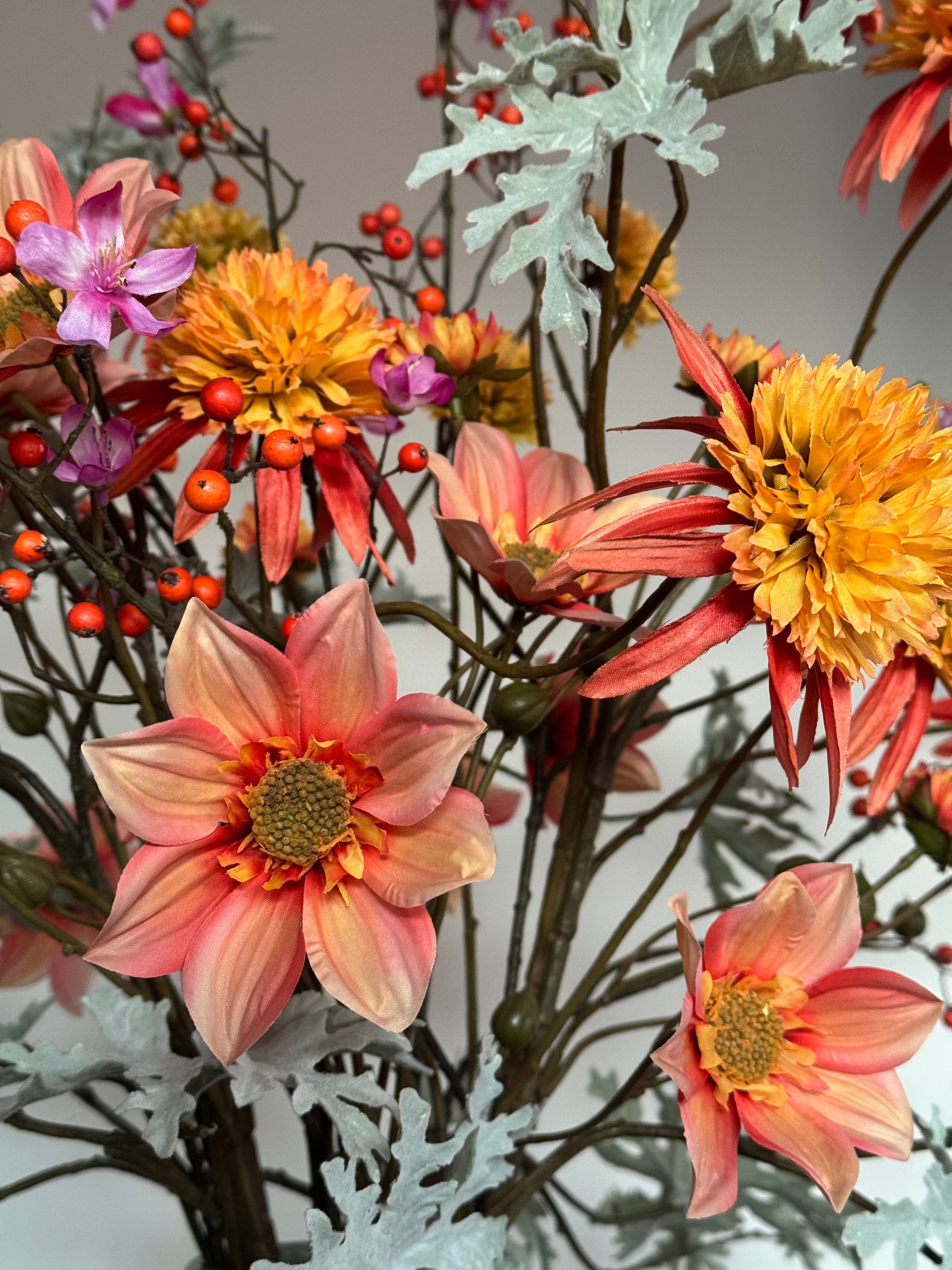 Zijden boeket met vaas - voorjaarsboeket - Silk Ka