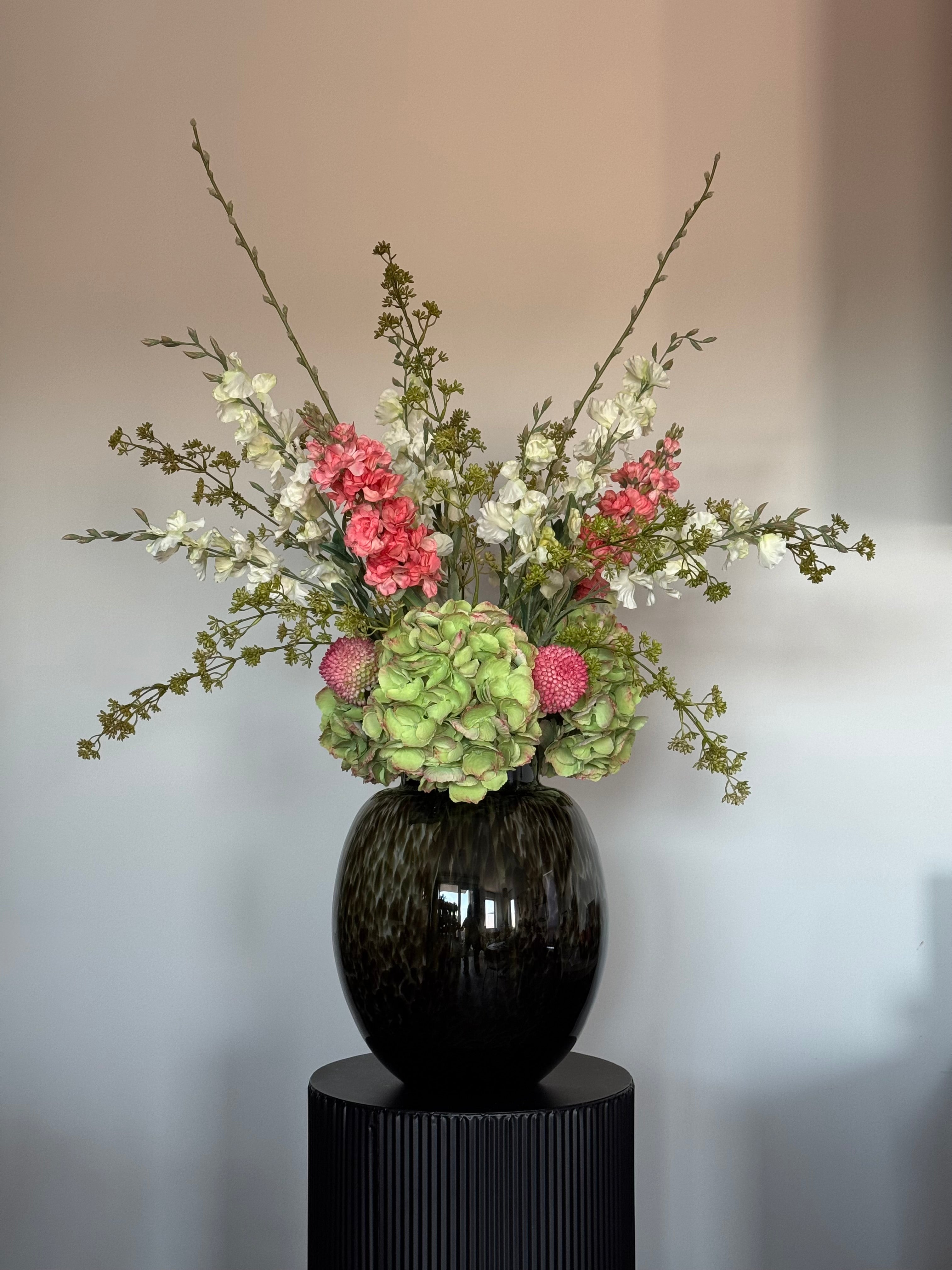 Zijden boeket - Blush & Bloom (incl vaas)