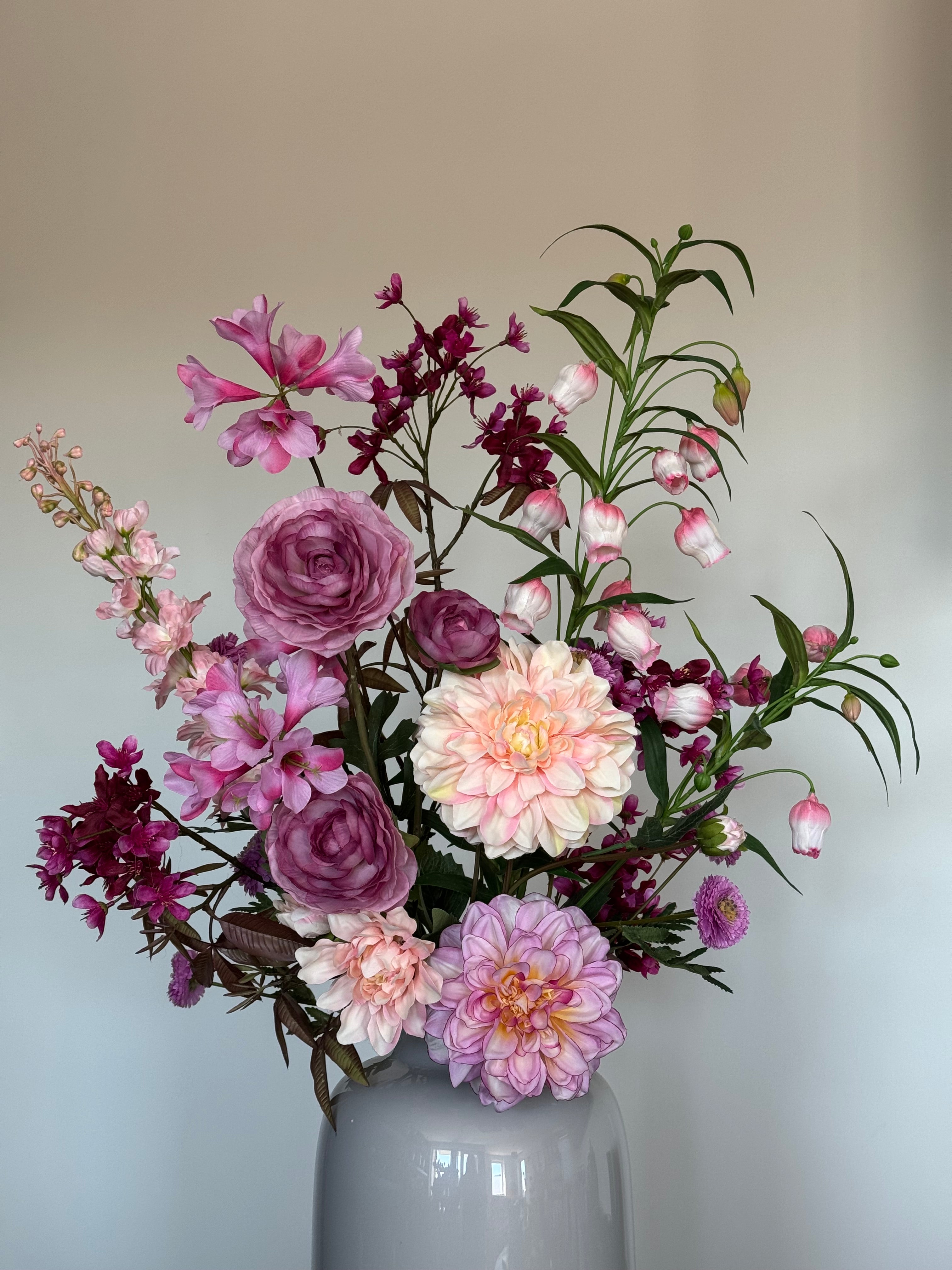 Zijden boeket Pink Passion