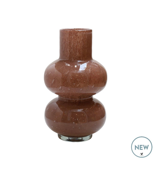 Alima bruine vaas voor grote takken  unieke vaas handgemaakt