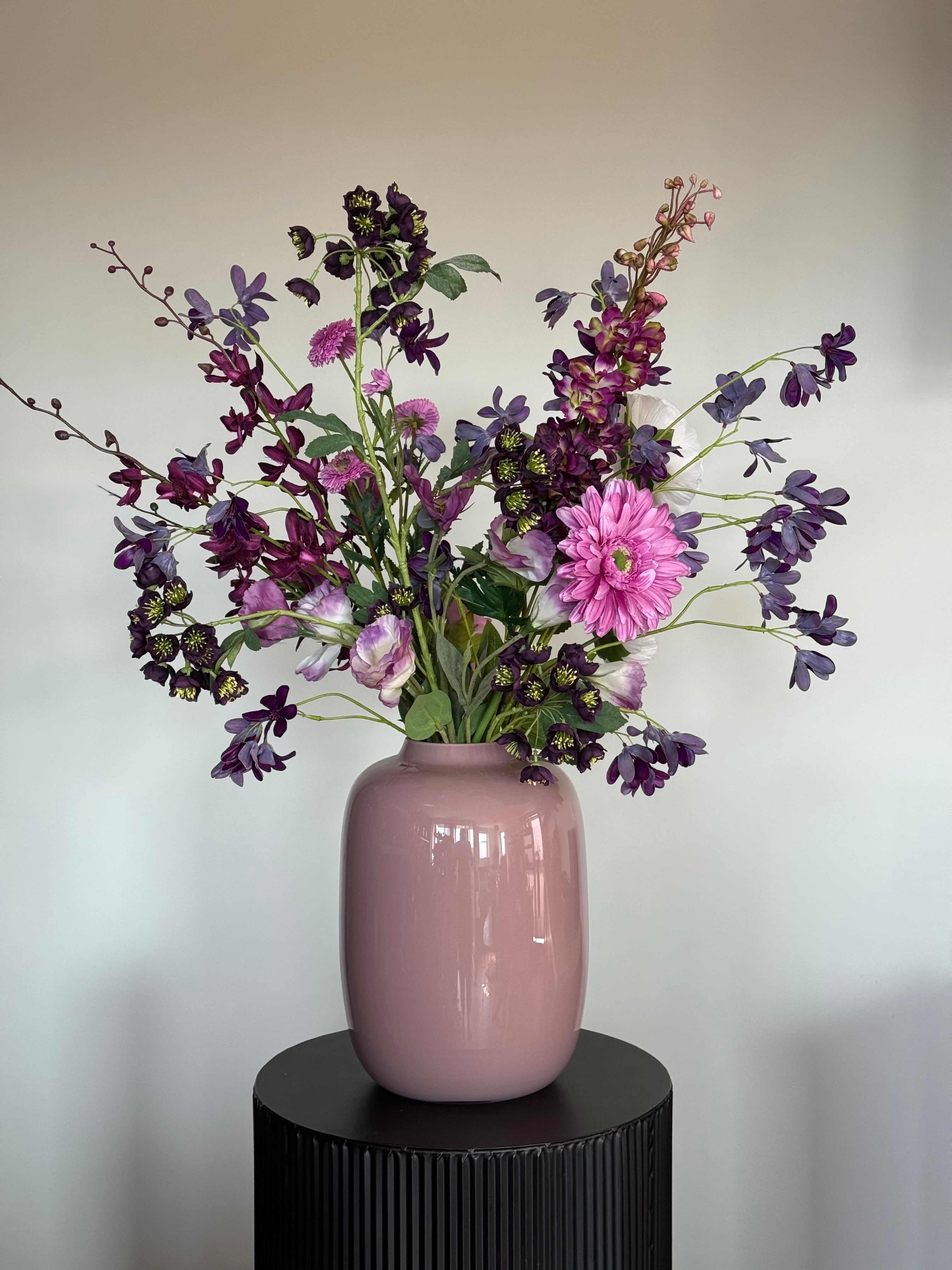 Zijden veldboeket, paars, real touch silk ka