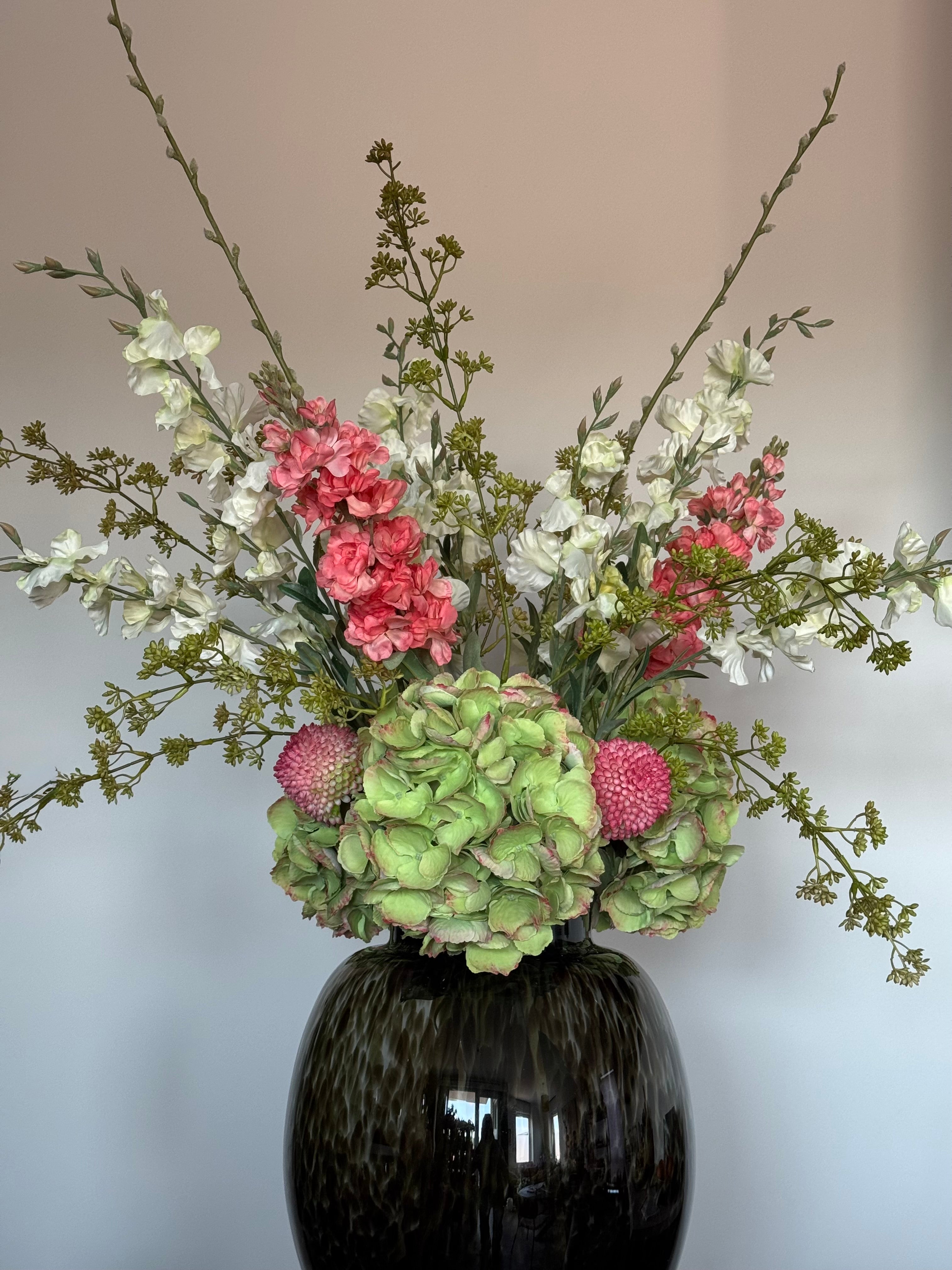 Zijden boeket - Blush & Bloom (incl vaas)