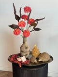 Herfst tafel setje goud en groen en rood
