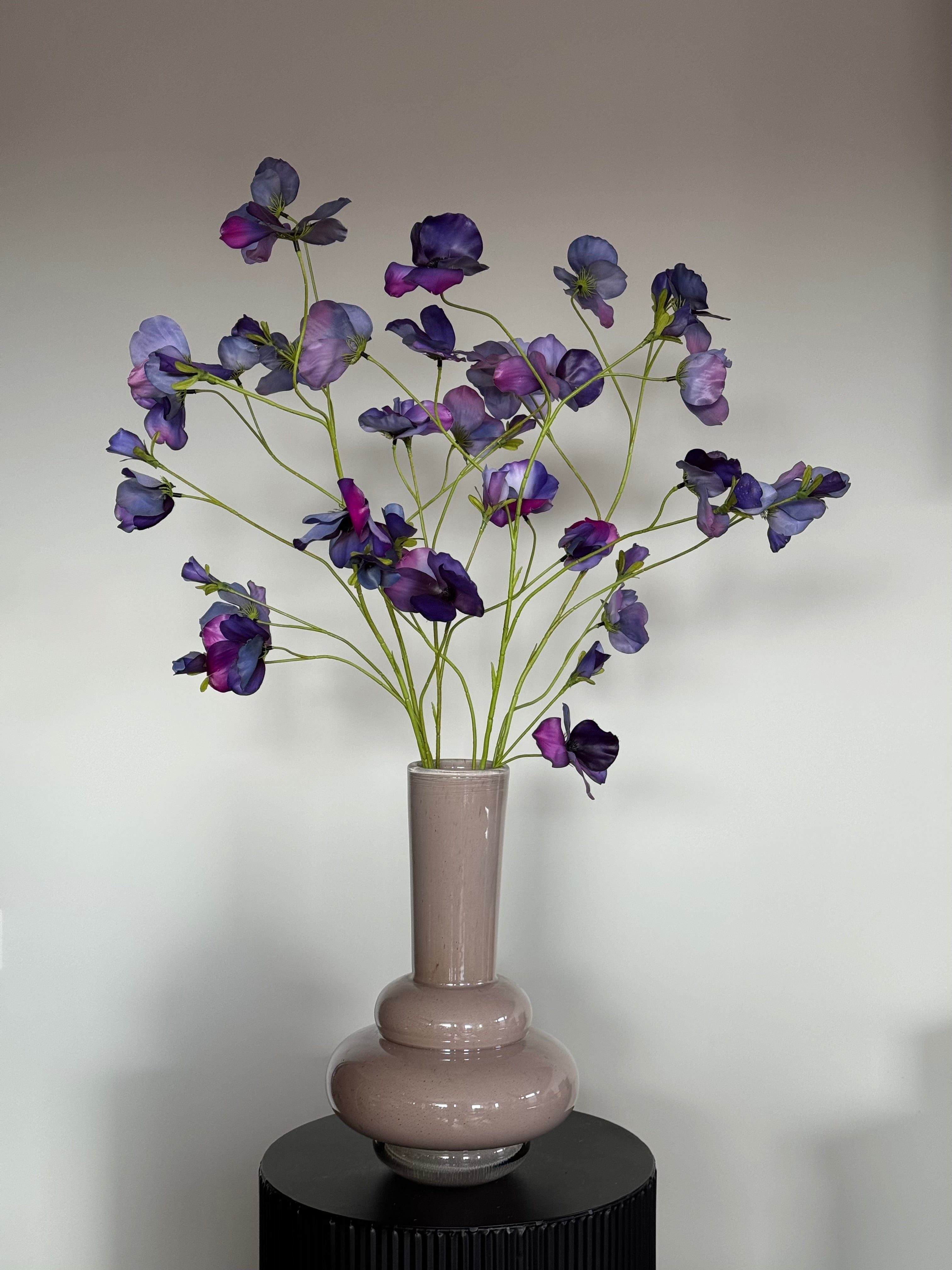 Kunstbloemen viooltjes paars real touch silk ka