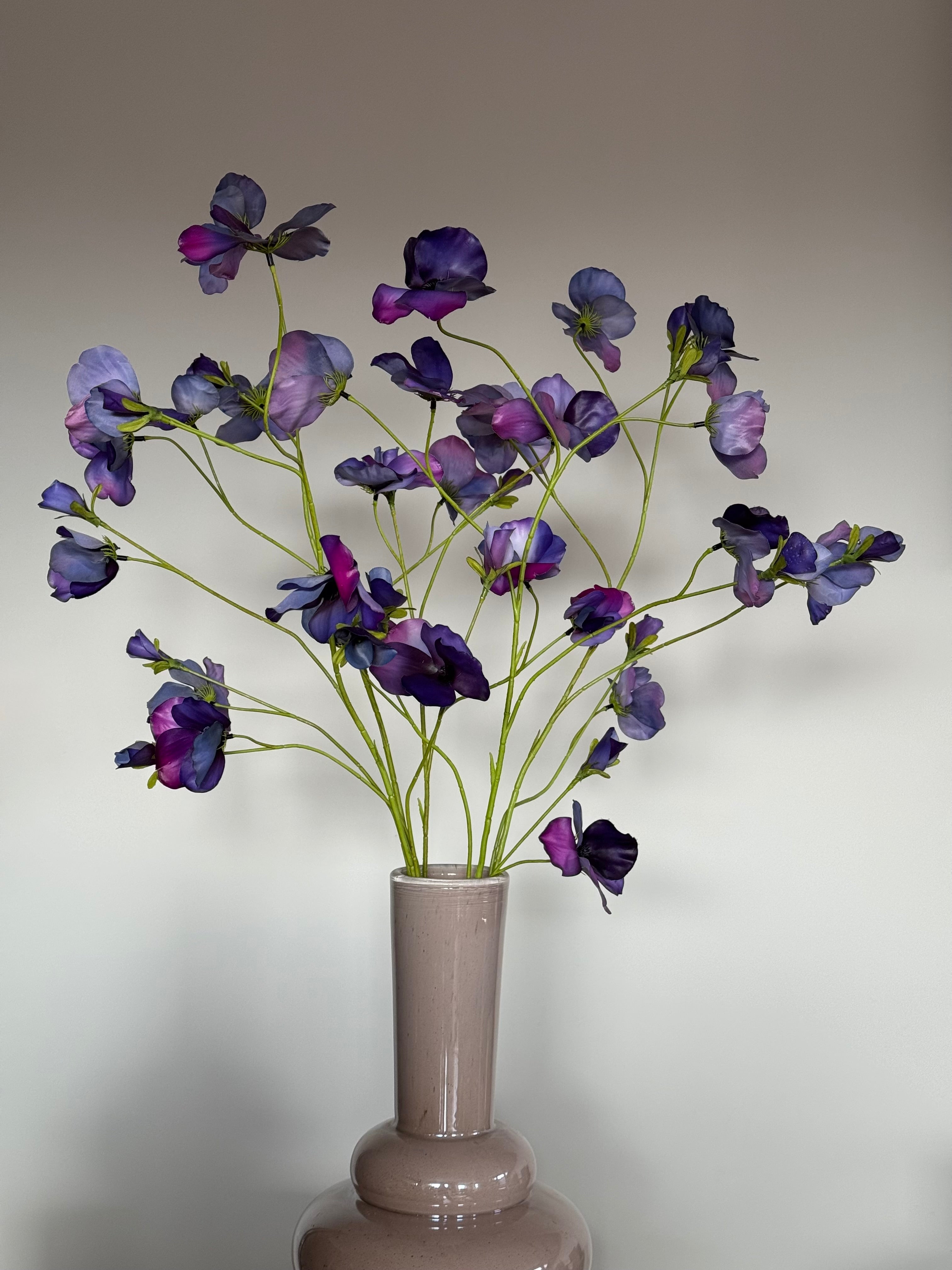 Kunstbloemen viooltjes paars real touch silk ka kunstboeket