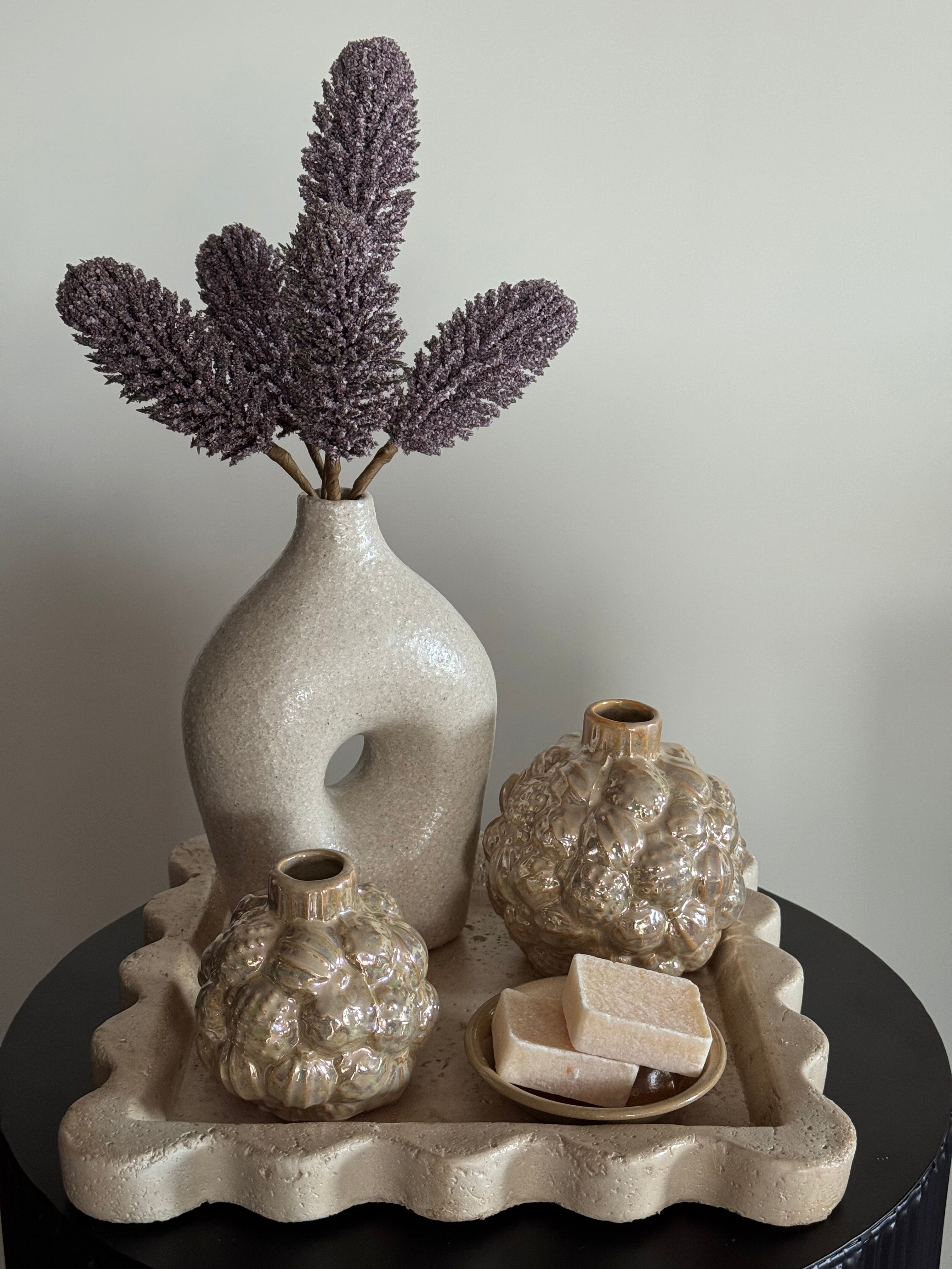 Vierkant dienblad met homedecoratie artikelen 2