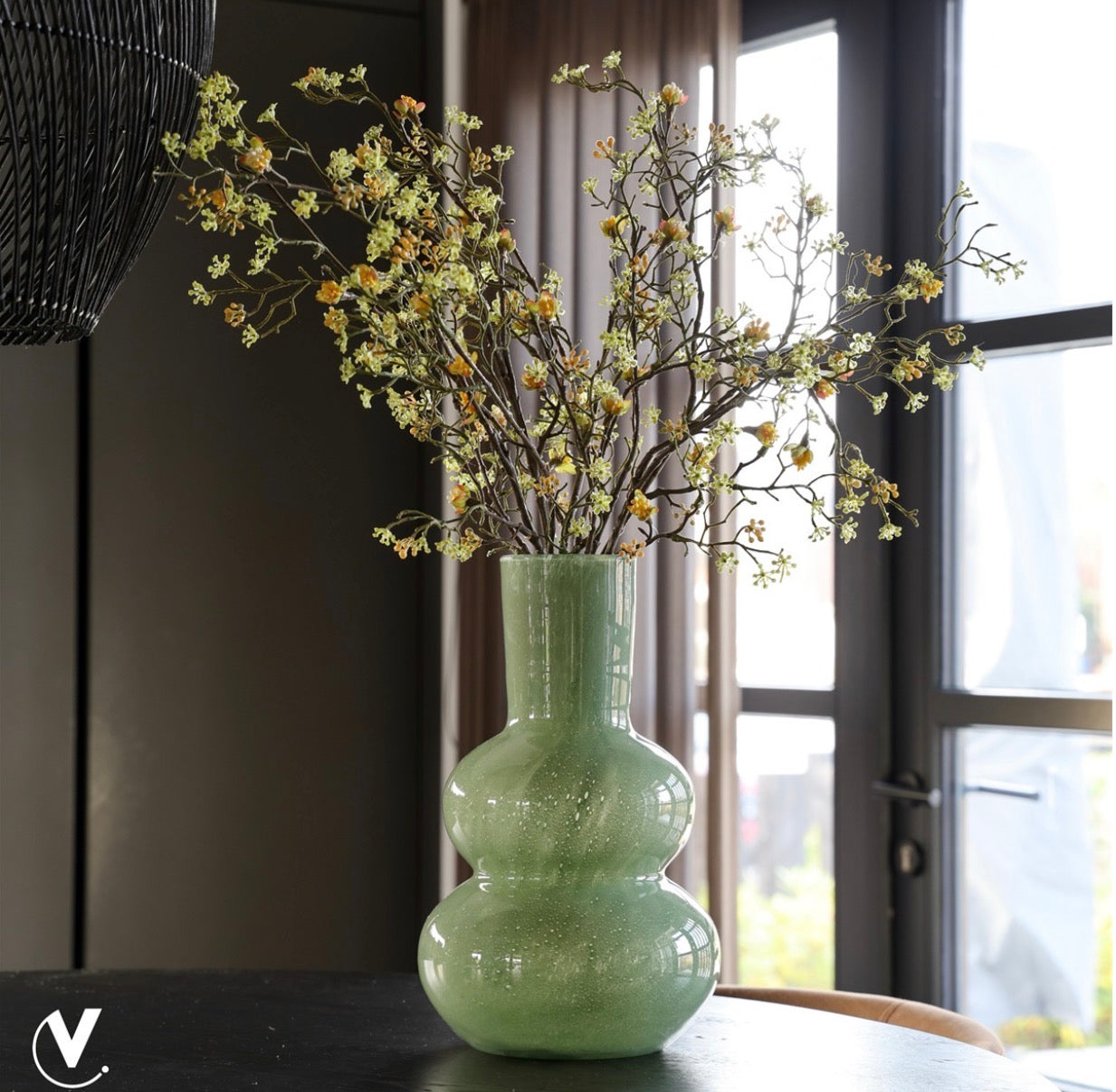 grote groene hotel chique vaas Lindi vase the world