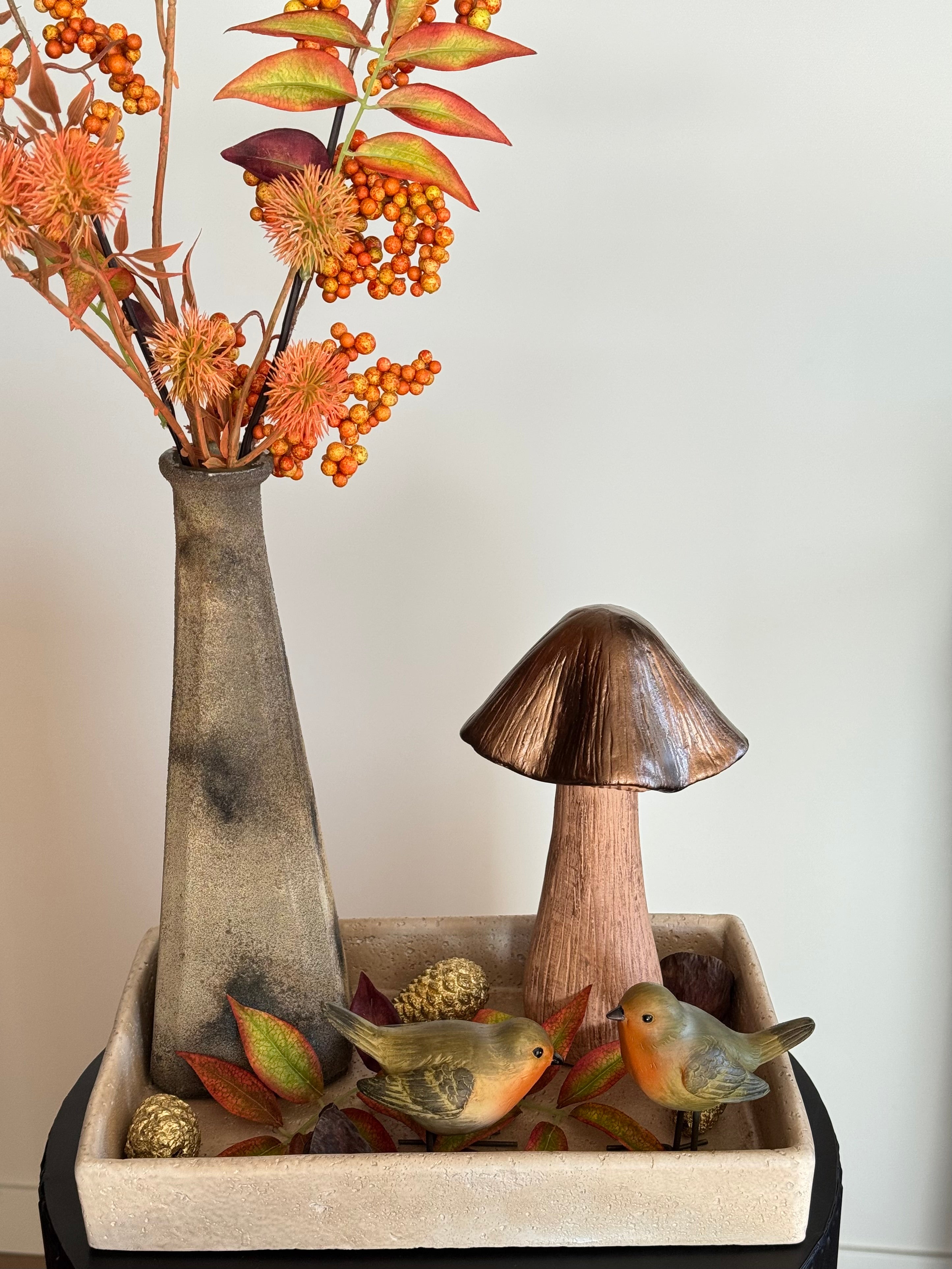 herfst tafeldecoratie kunstbloemen voor de eettafel