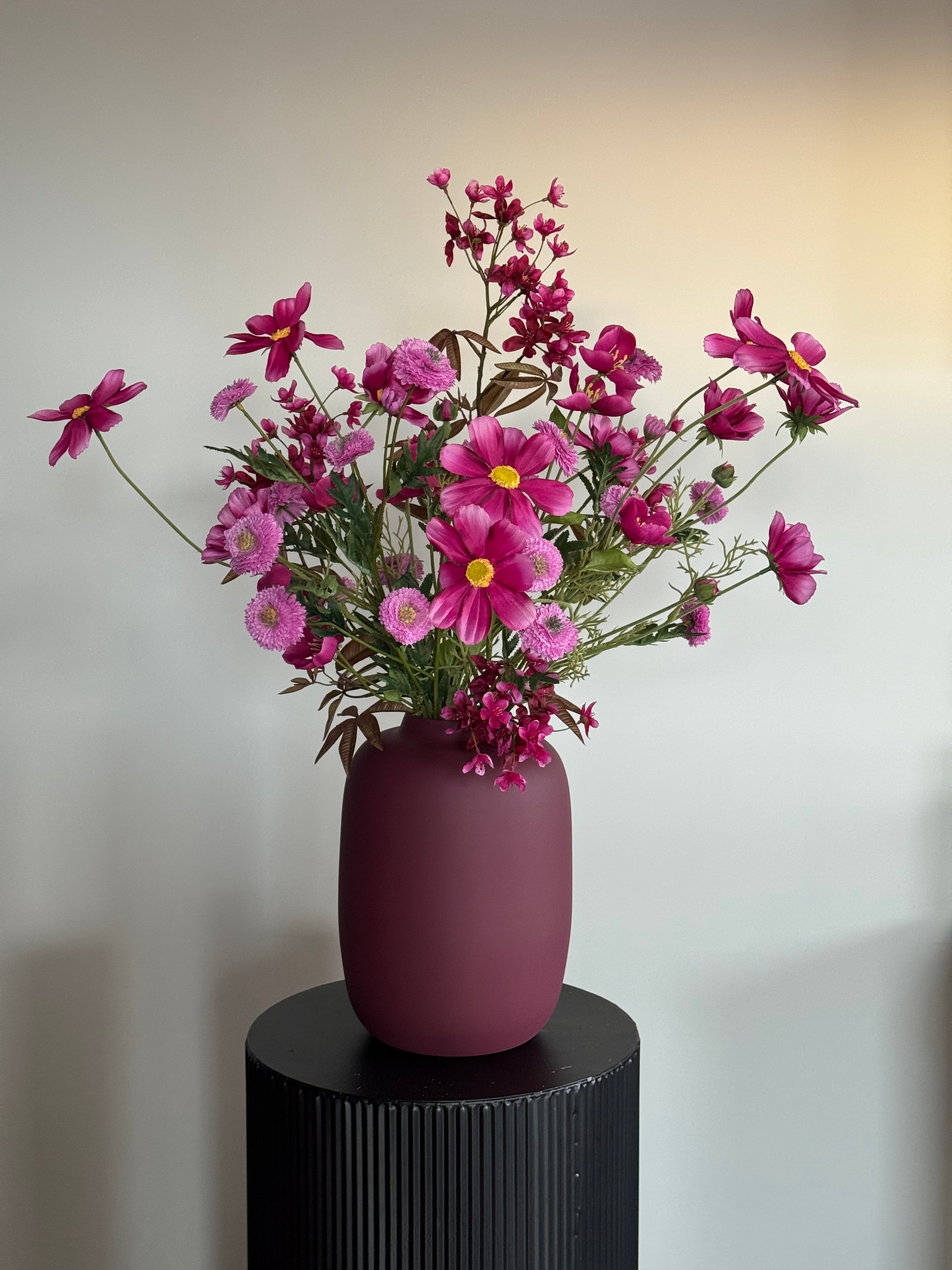 kunstboeket fel roze