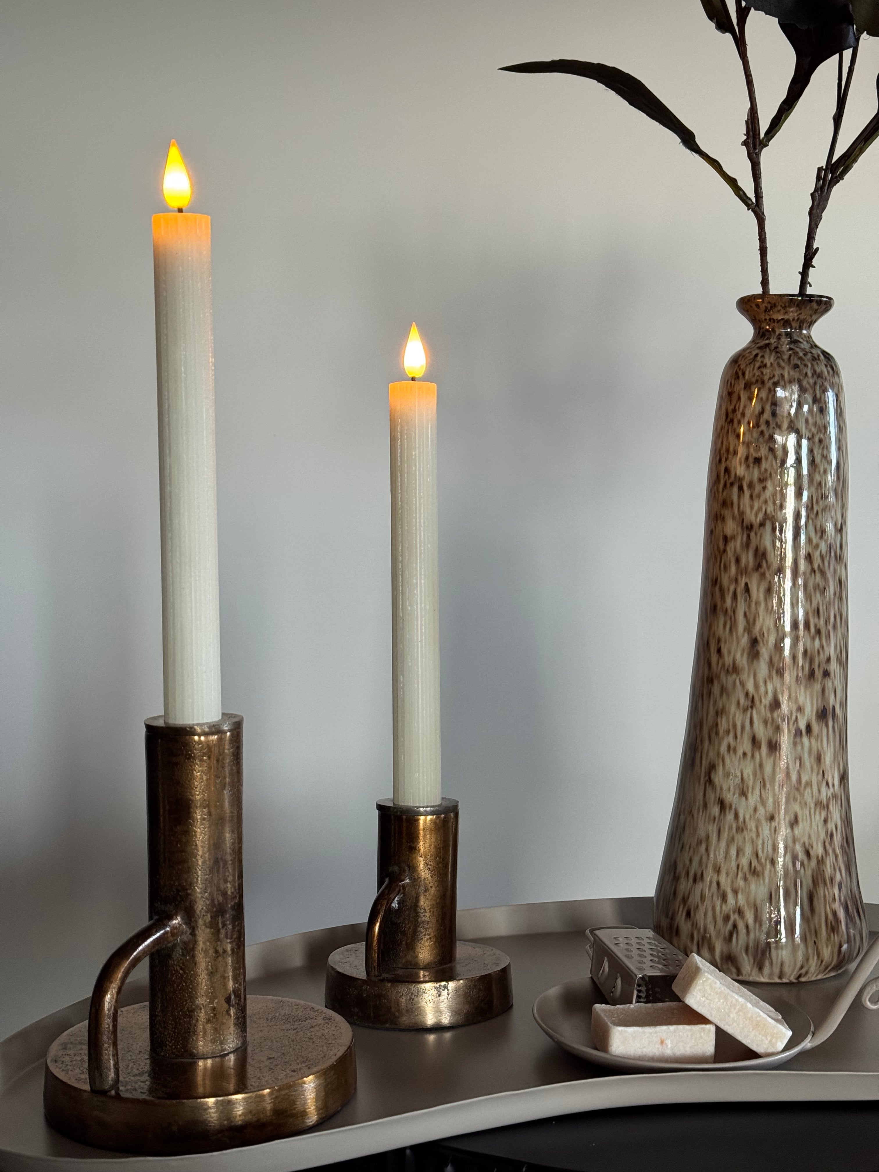 organisch dienblad naturel decoratie set