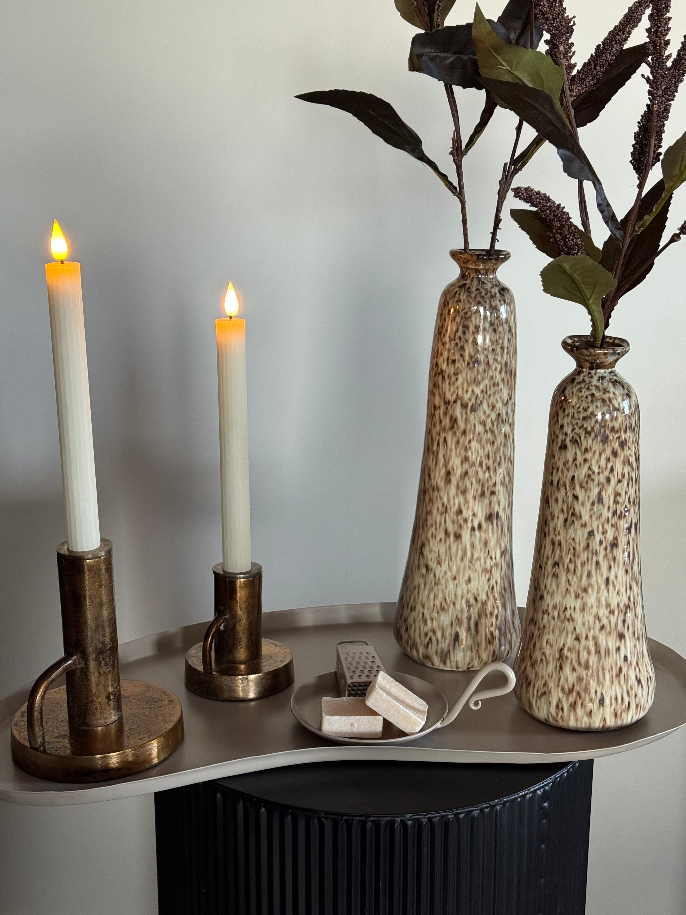 organisch dienblad naturel decoratie set overview