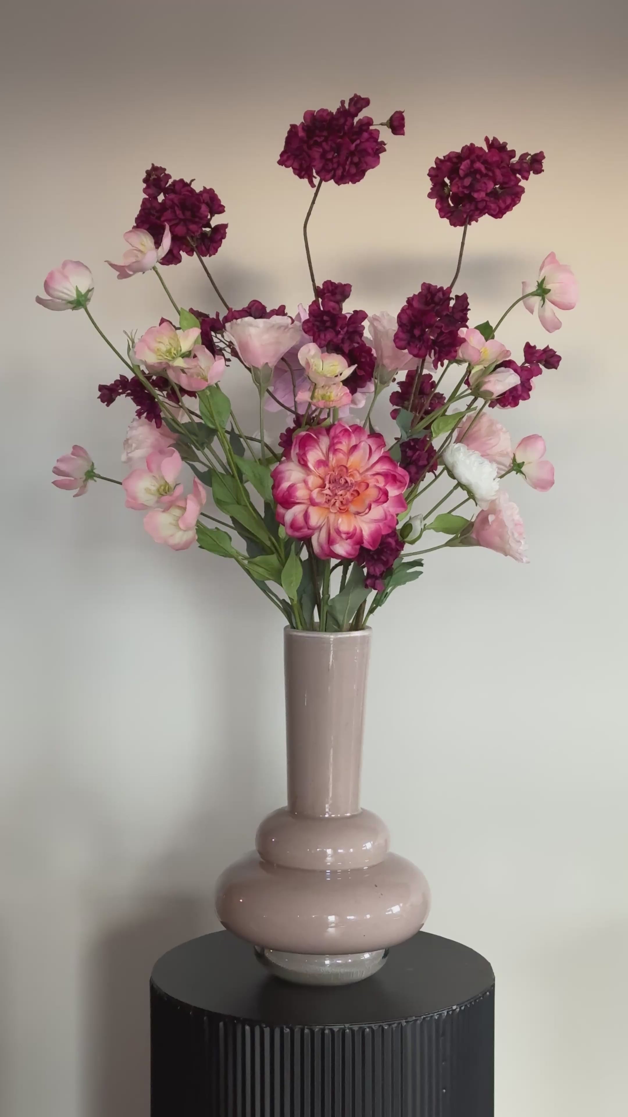 Zijden bloemen boeket roze op=op