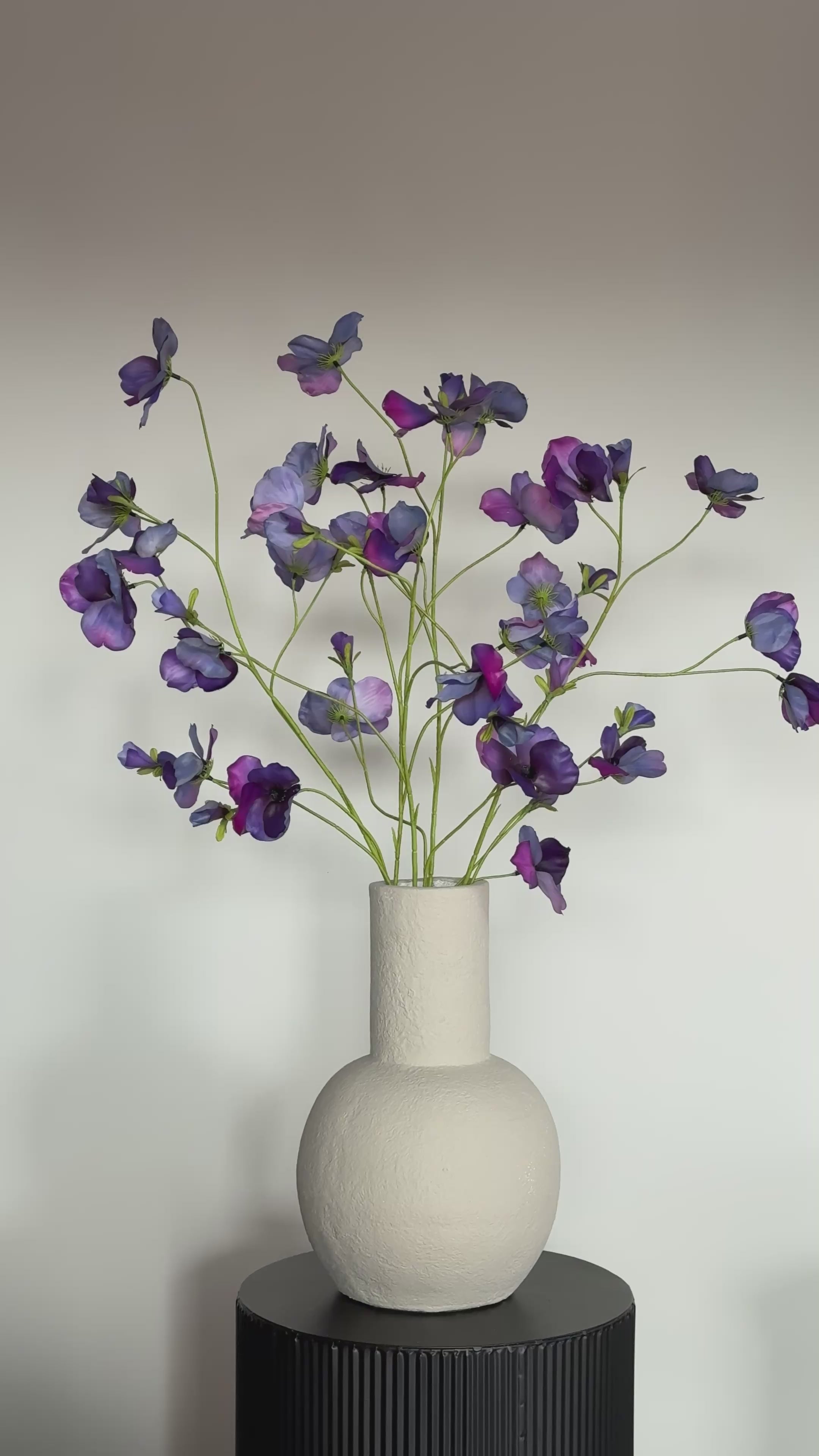 Zijden bloemen, minimalistisch boeket viooltjes paars, silk ka op=op