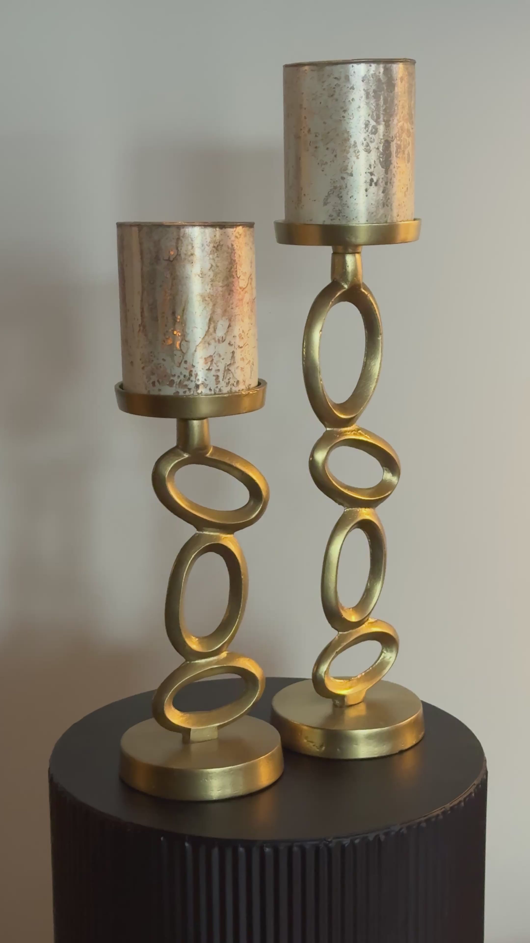 Gouden kandelaren set van 2