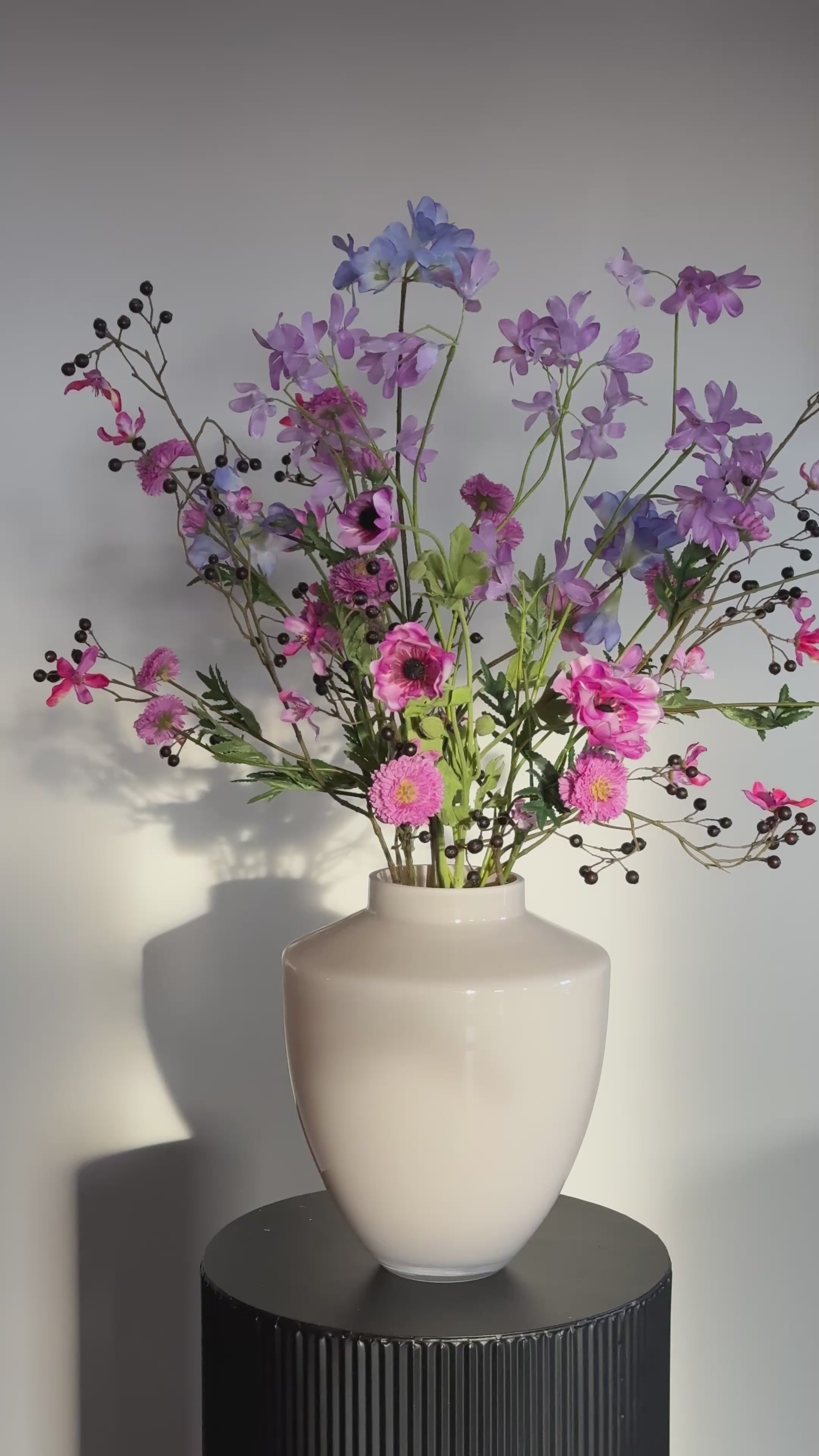 Zijden veldboeket roze paars op=op