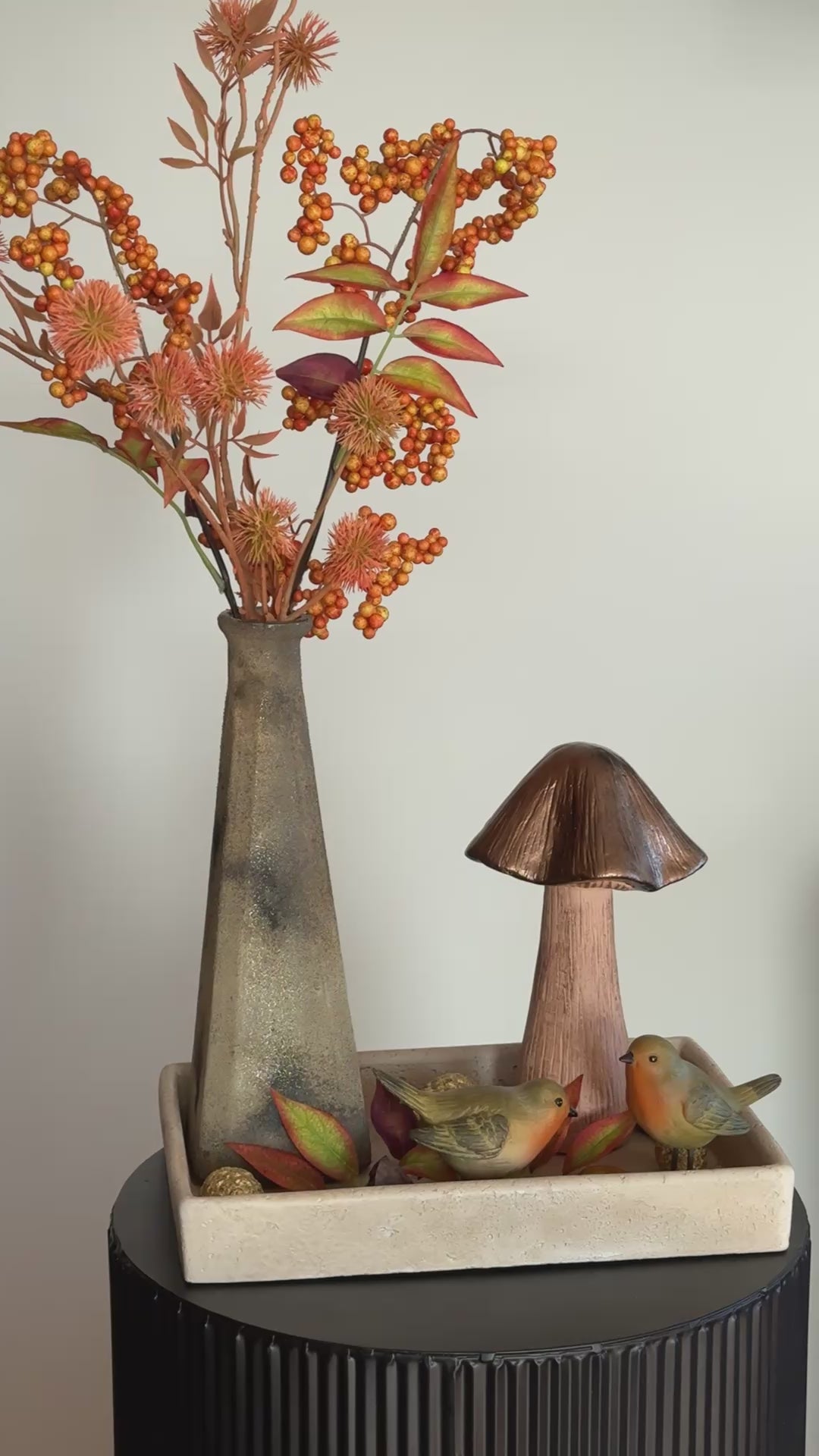 Winter decoratieset met vogeltjes