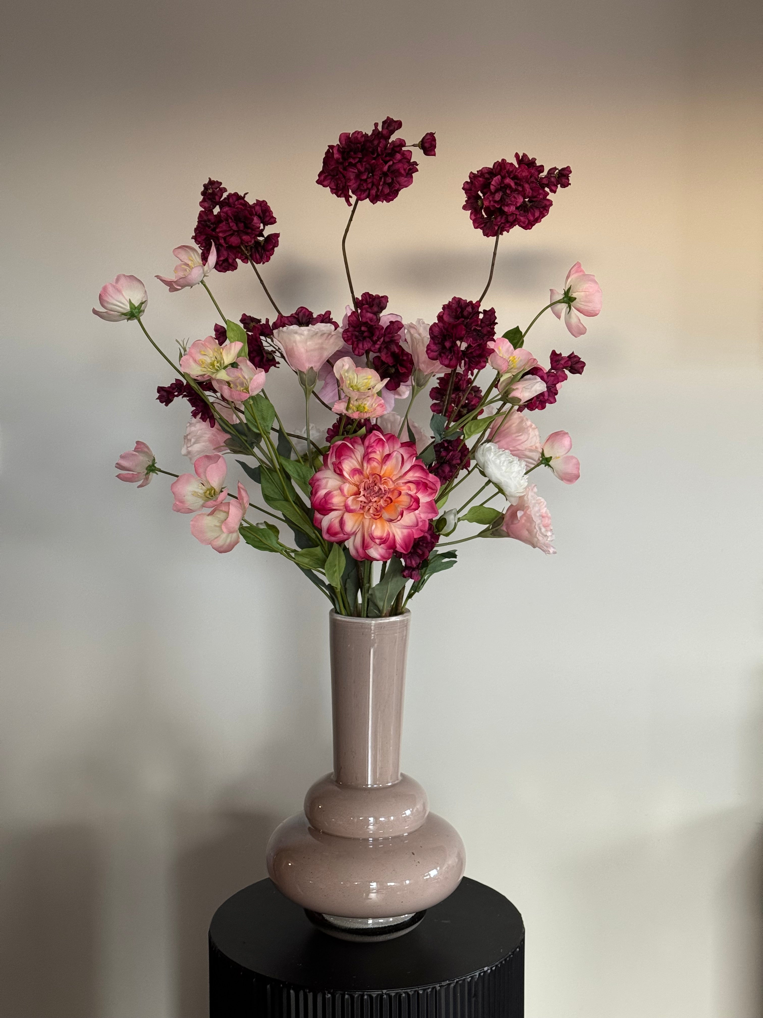 roze zijden boeket met bloesems silk ka 2