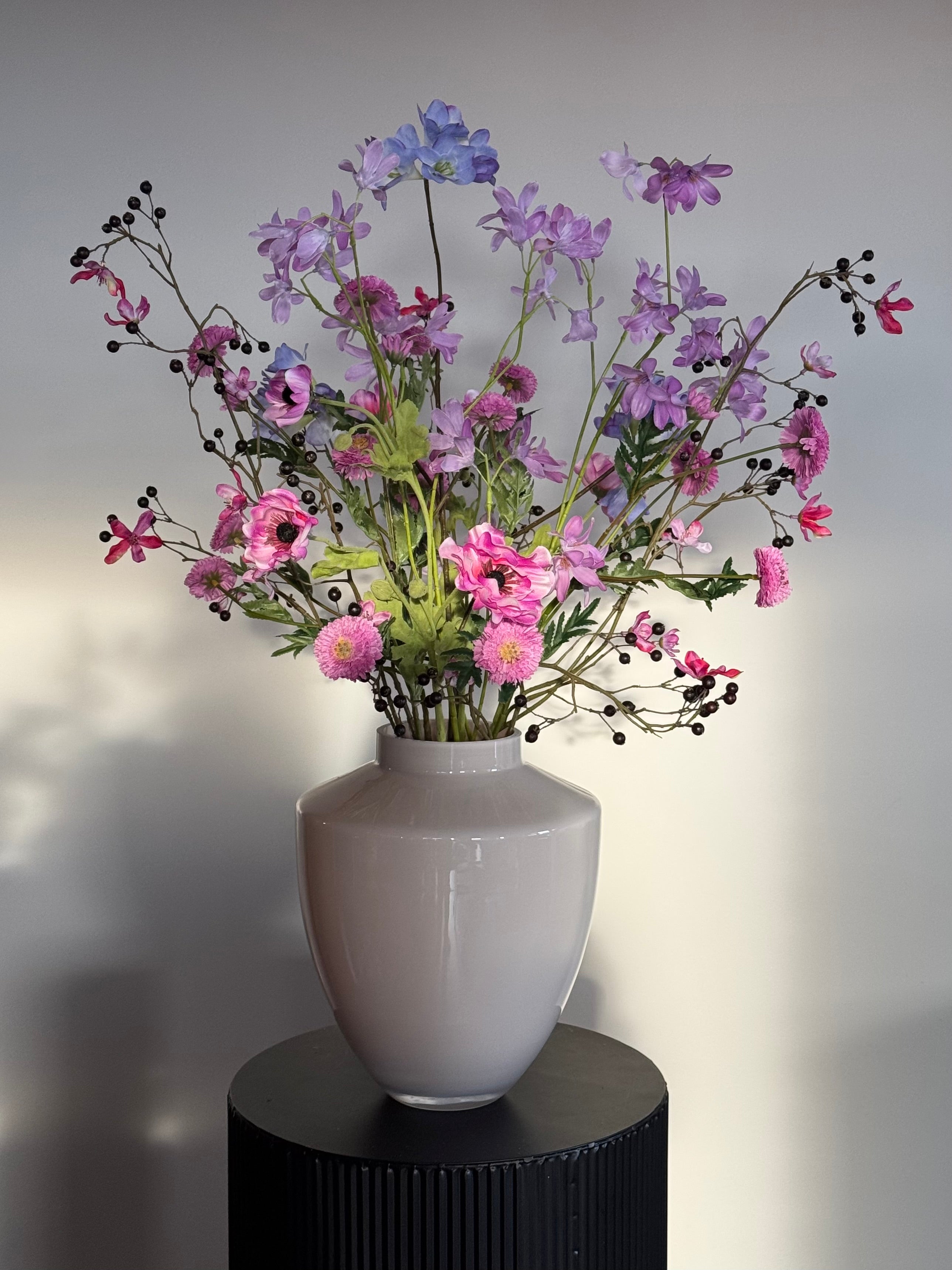 veldboeket zijden bloemen roze paars