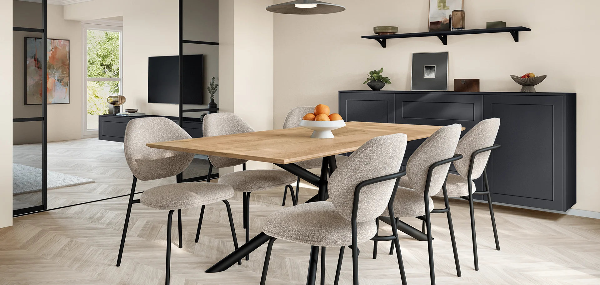 Woonkamer in moderne stijl 