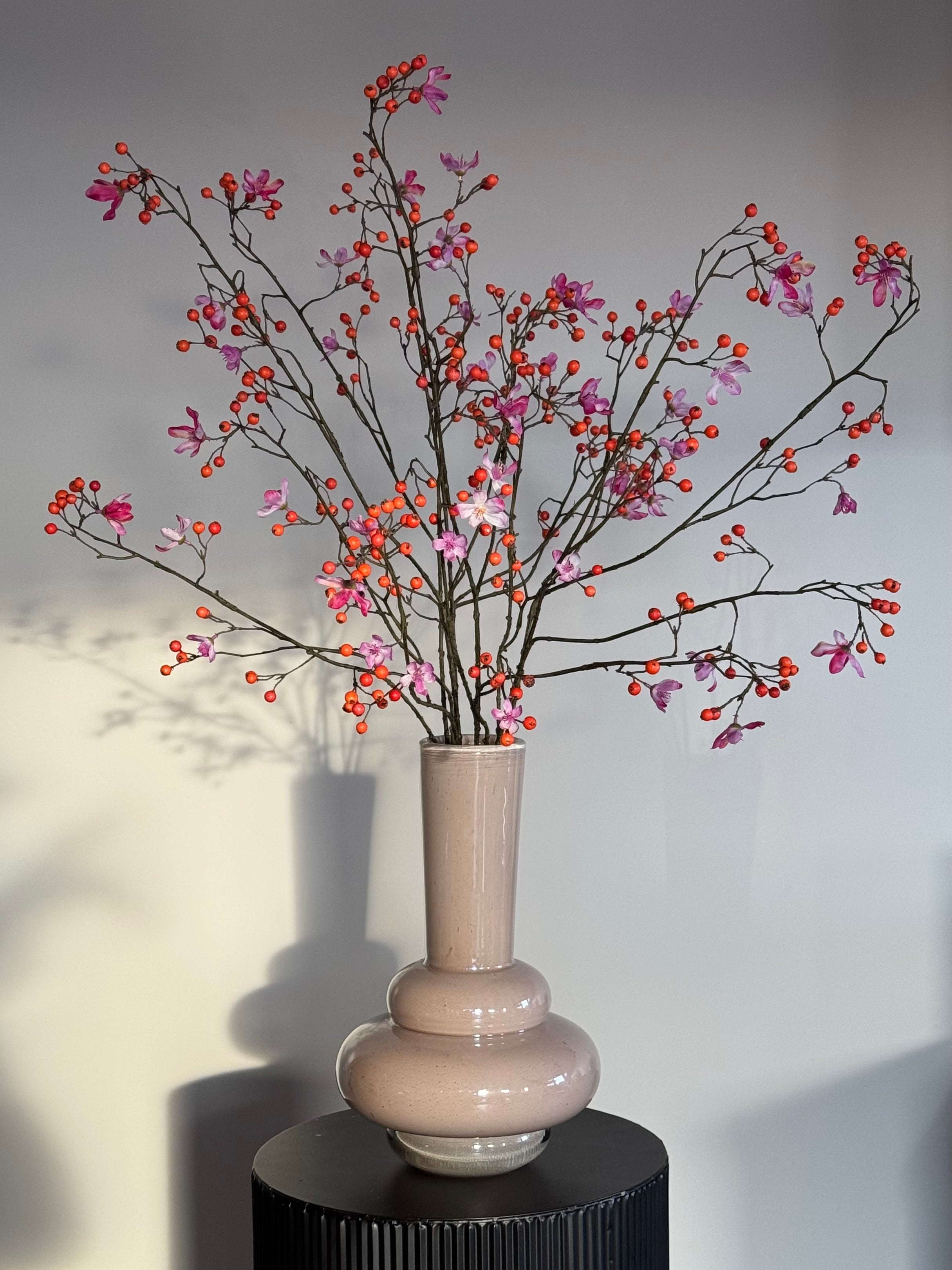 zijden boeket besjestakken silk-ka oranje